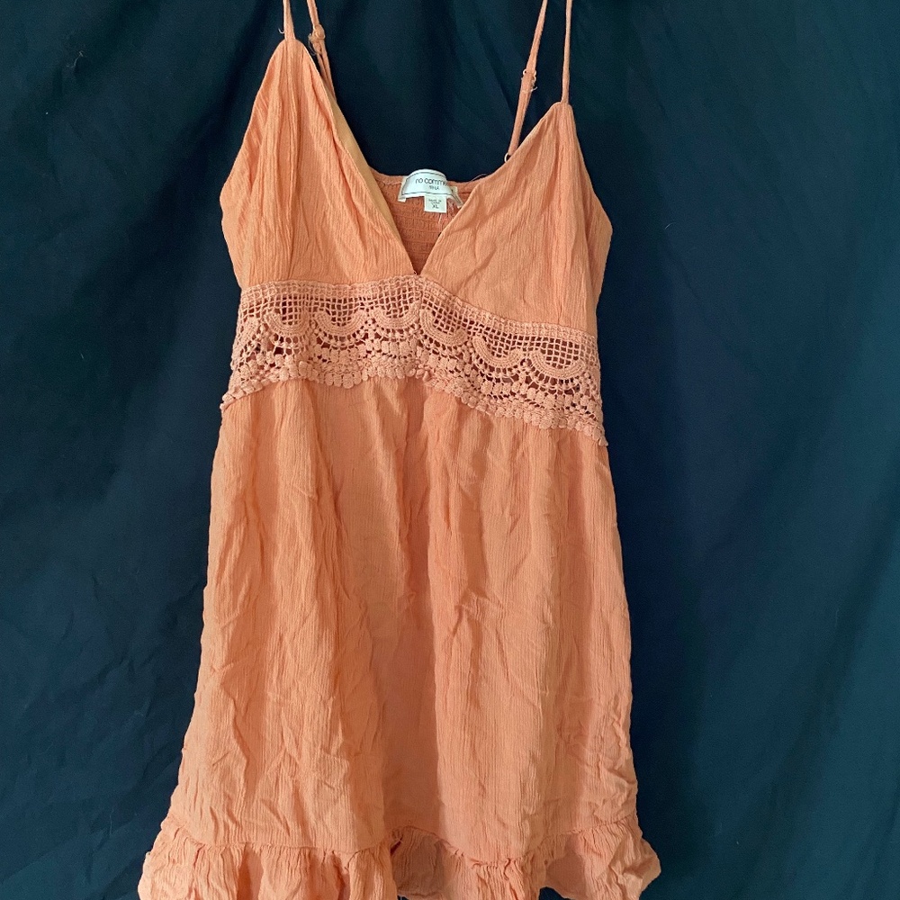 Orange spaghetti strap mini